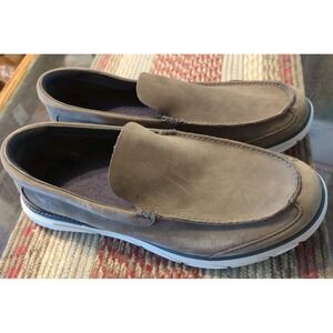 L.L. Bean Kennebec Slip On Loafers Men's Size 12 M Asphalt Grey Leather